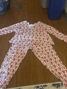 Roller Rabbit White and Pink Monkey Print Women’s  Pajama Set